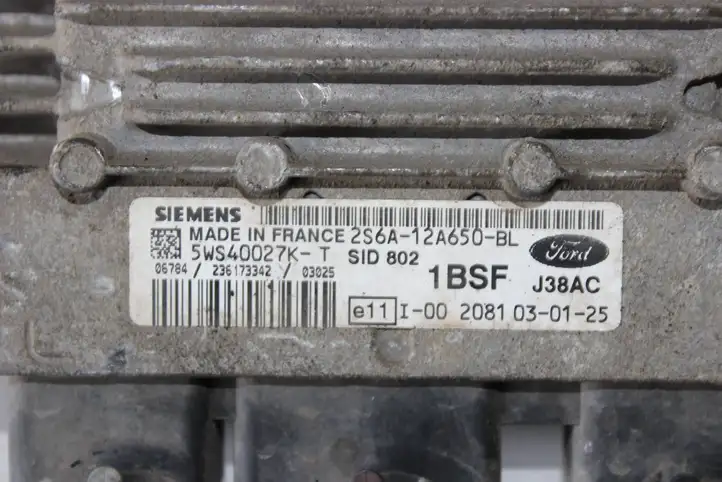 Ford Fiesta (2000 - 2005) 2S6A12A650BL Блок управления двигателем (ЭБУ) — фото 3