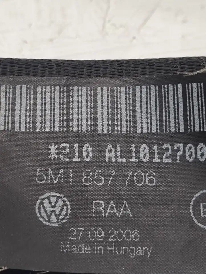 Volkswagen Golf Plus (2004 - 2008) 5M1857706 Передний ремень безопасности — фото 4