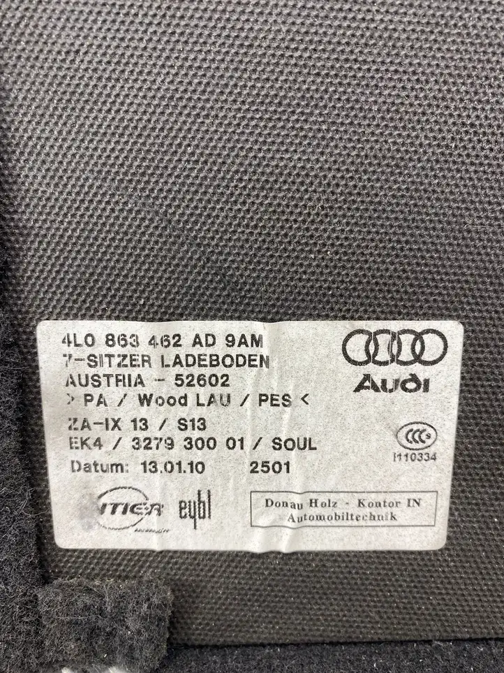 Audi Q7 4L (2009 - 2015) 4L0863462AD Пол багажника — фото 5
