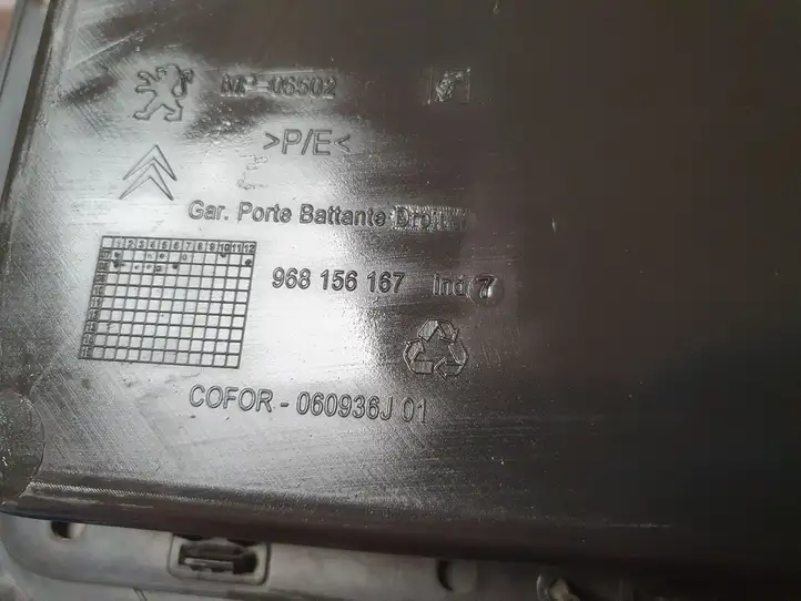 Peugeot Partner (2008 - 2012) 968156167 Прочая отделка задней двери — фото 3