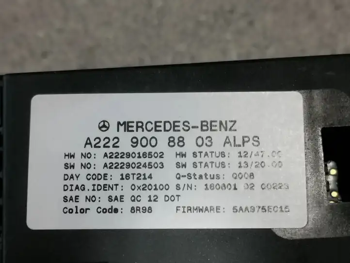 Mercedes-Benz S C217 (2015 - 2020) A2229008803 Контроллер мультимедийной системы — фото 9