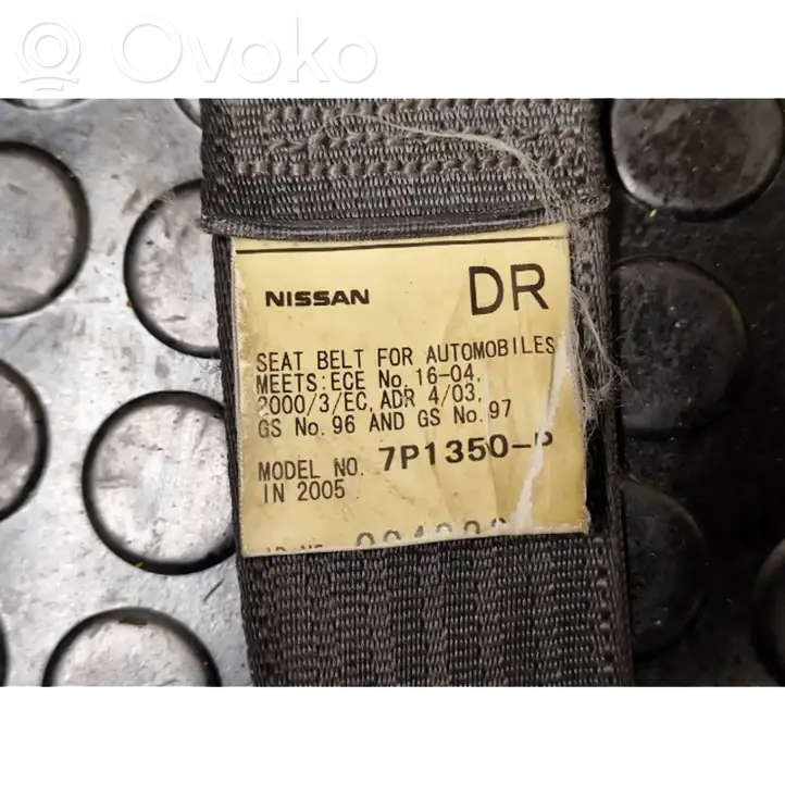 Nissan Pathfinder R51 (2005 - 2012) 7P1350P Передний ремень безопасности — фото 7