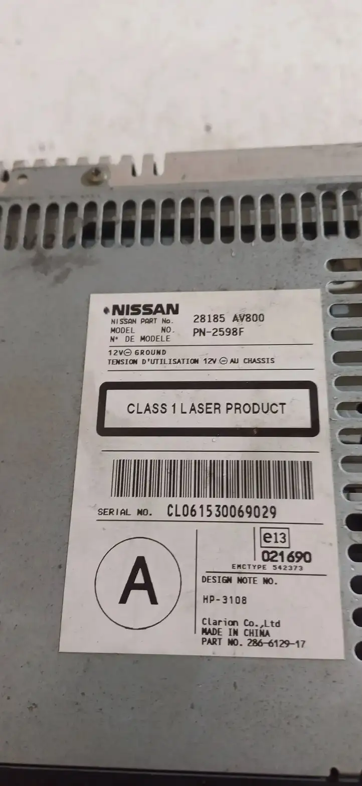 Nissan Primera (2001 - 2008) 28185AV800 Магнитола / мультимедийная система — фото 2