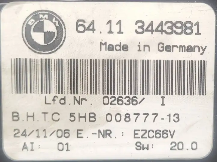 BMW X3 E83 (2003 - 2010) 13443981 Блок управления климат-контролем — фото 6