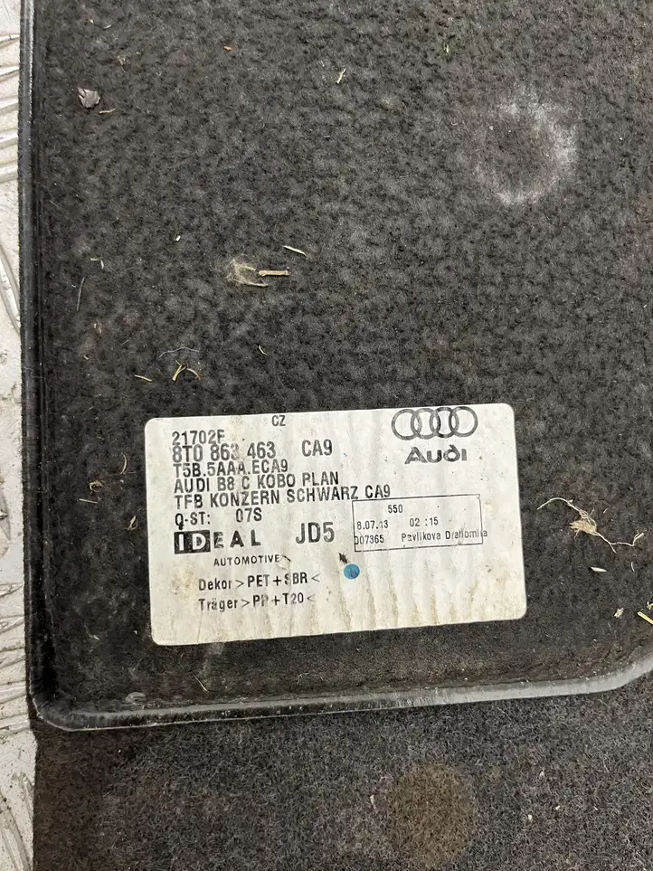 Audi A4 S4 B8 8K (2011 - 2015) 8T0863463 Коврик багажника — фото 3