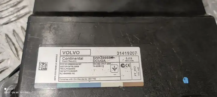 Volvo V60 (2013 - 2018) 31419207 Блок бесключевого доступа — фото 2