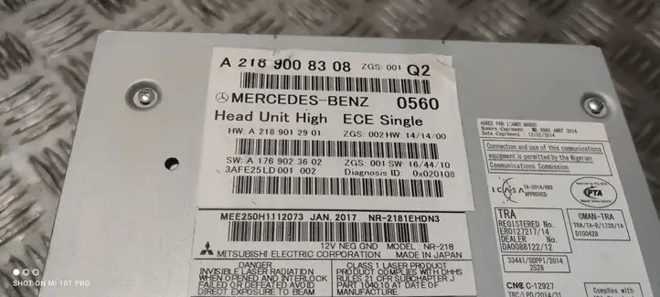 Mercedes-Benz CLS C218,X218 (2011 - 2017) A2189008308 Магнитола / мультимедийная система — фото 2