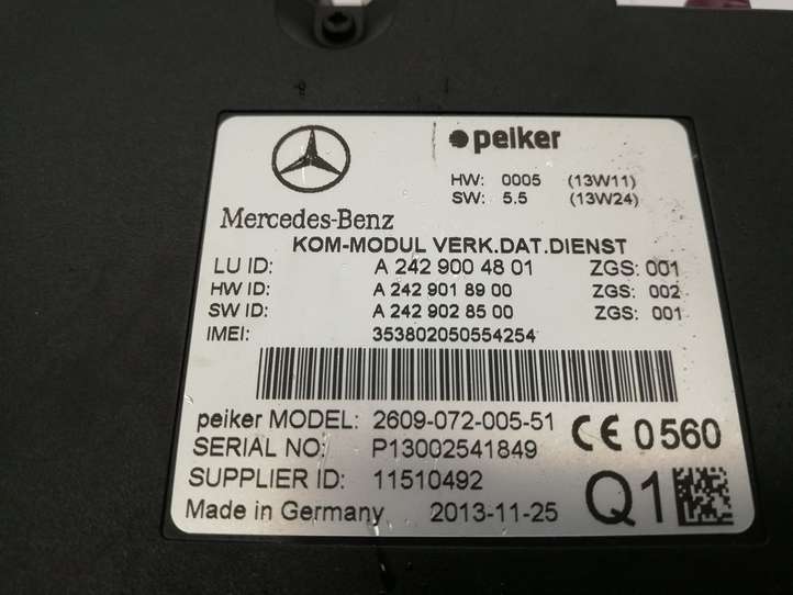 Mercedes-Benz E W212 (2009 - 2016)  A2429004801 Блок управление GSM