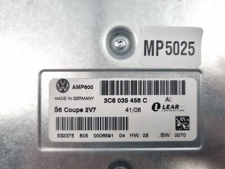 Volkswagen PASSAT CC (2008 - 2012) 3C8035456C Усилитель звука — фото 4