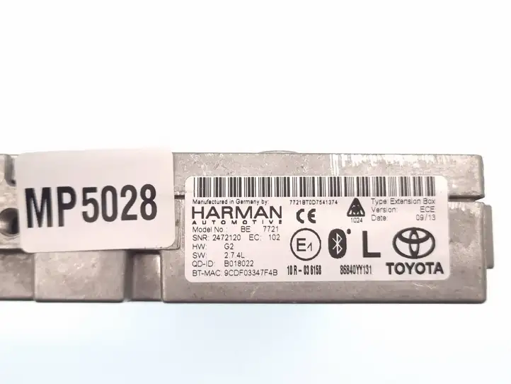 Toyota Yaris (1999 - 2003) 86840YY131 Bluetooth модуль — фото 4
