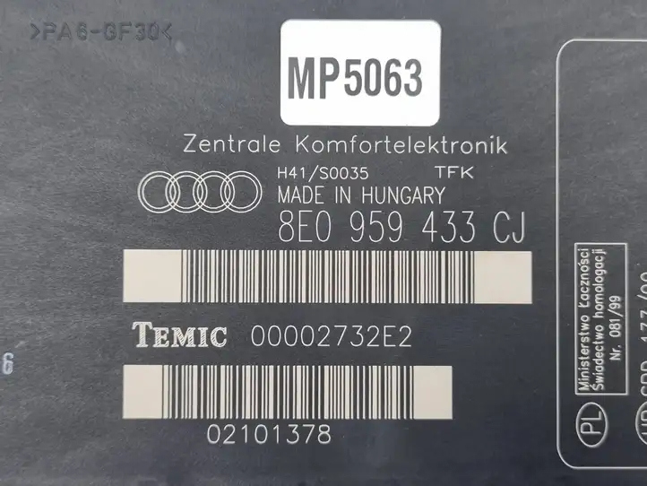 Audi A4 S4 B8 8K (2007 - 2011) 8E0959433CJ Модуль комфорта — фото 4