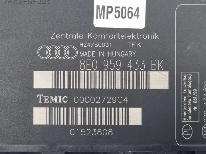 Audi A4 S4 B8 8K (2007 - 2011) 8E0959433BK Модуль комфорта — фото 4