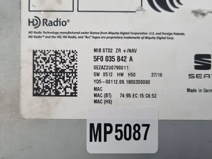 Seat Leon (5F) (2012 - 2019) 5F0035842A Магнитола / мультимедийная система — фото 6