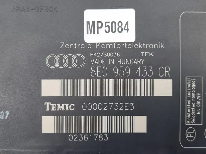 Audi A4 S4 B8 8K (2007 - 2011) 8E0959433CR Модуль комфорта — фото 4