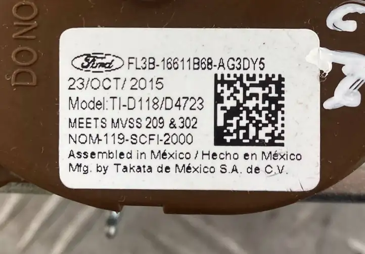Ford F150 (2014 - 2018) FL3B16611B68A Задний ремень безопасности — фото 5
