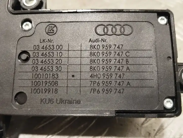Audi A8 S8 D4 4H (2013 - 2017) 8K0959747 Управление регулеровки сидений — фото 4