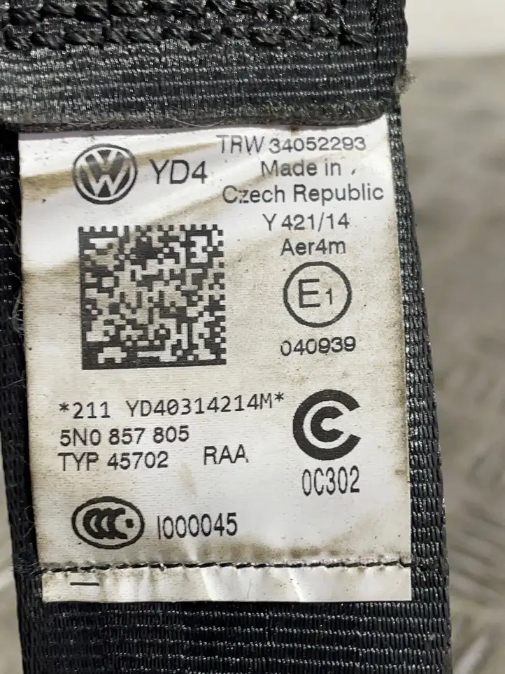 Volkswagen Tiguan (2011 - 2016) 5N0857805 Задний ремень безопасности — фото 4