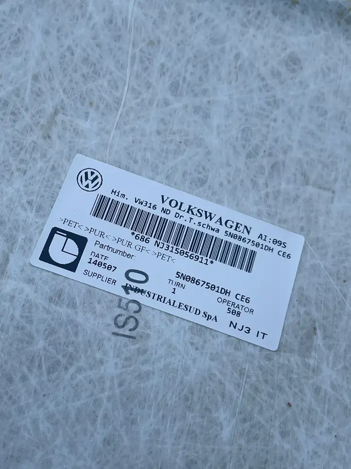 Volkswagen Tiguan (2011 - 2016) 5N0867501 Комплект потолочной обшивки — фото 11