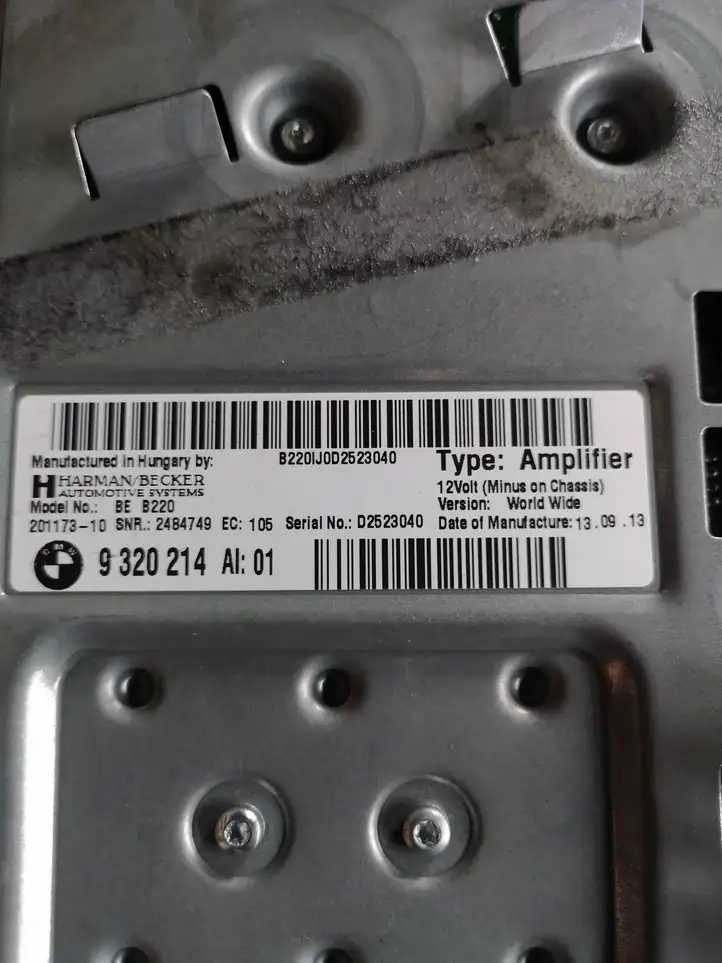 BMW 3 F30 F35 F31 (2012 - 2018) 9320214 Усилитель звука — фото 5