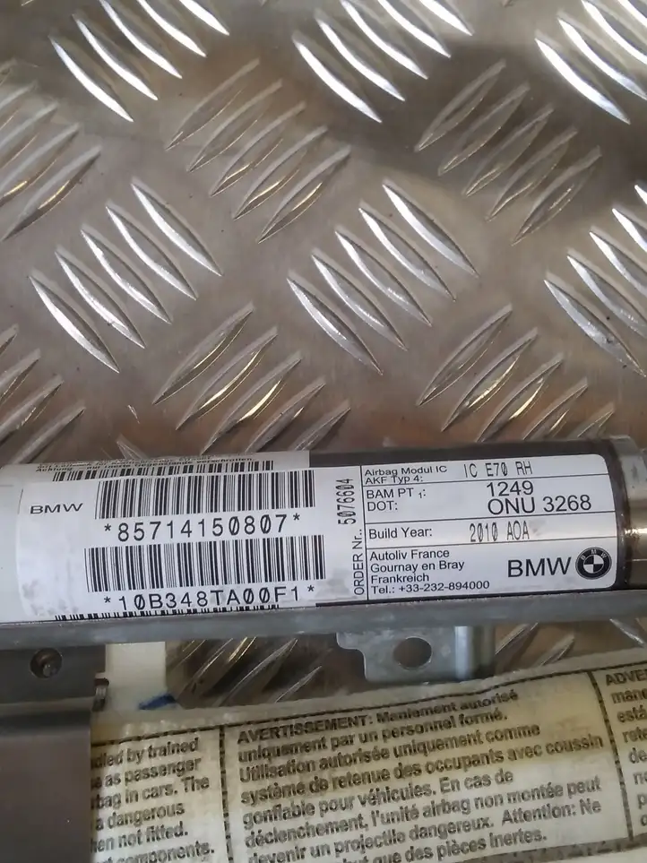 BMW X5 E70 (2006 - 2013) 85714150807 Боковая подушка безопасности шторка — фото 4