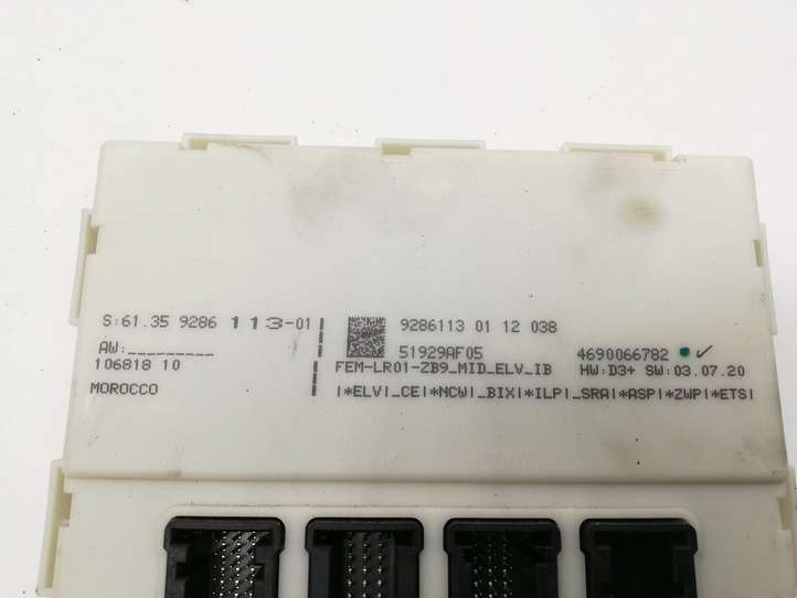 BMW 1 F20 F21 (2011 - 2019)  9286113 Блок монтирования реле