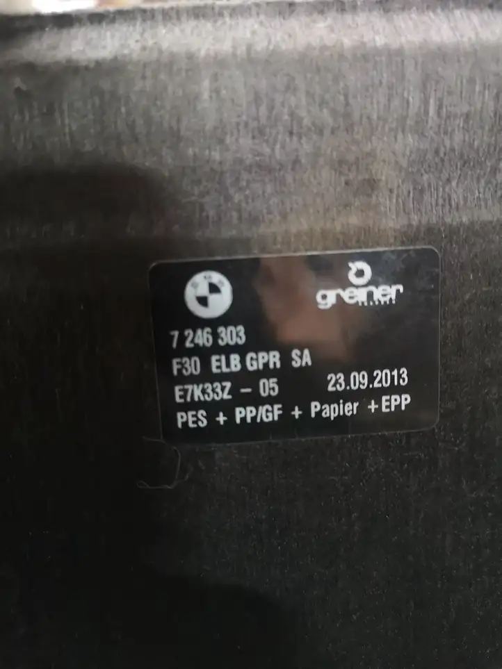 BMW 3 F30 F35 F31 (2012 - 2018) 7246303 Коврик багажника — фото 5
