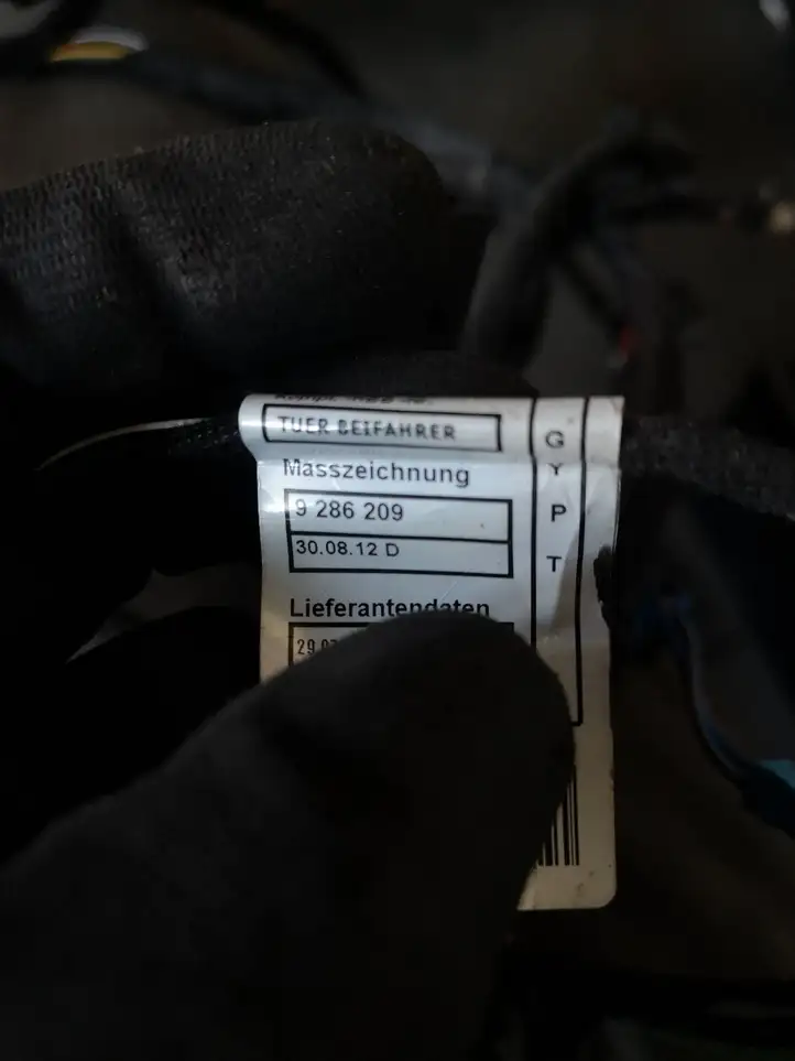 BMW 3 F30 F35 F31 (2012 - 2018) 9286209 Проводка передней двери — фото 5