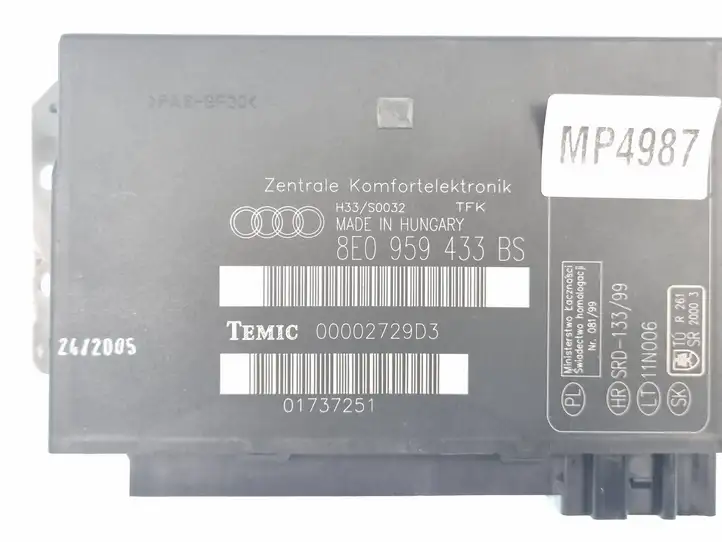 Audi A4 S4 B7 8E 8H (2004 - 2009) 8E0959433BS Модуль комфорта — фото 4