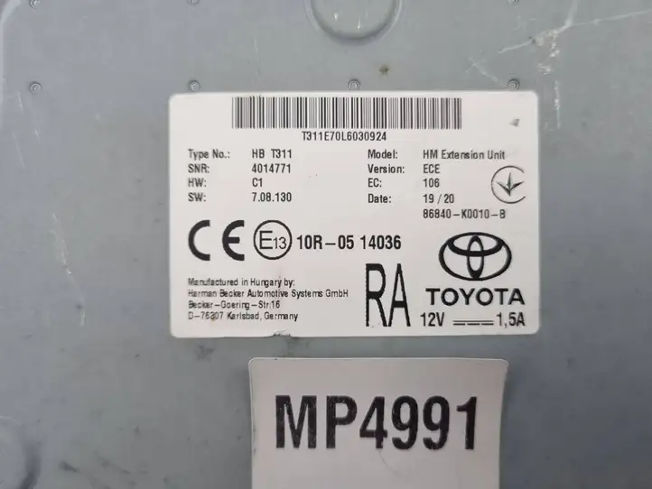 Toyota RAV 4 (XA50) (2018 - ) 86840K0010B Блок навигации GPS — фото 4