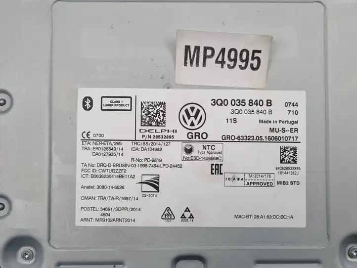 Volkswagen PASSAT B8 (2015 - ) 3Q0035840B Магнитола / мультимедийная система — фото 5