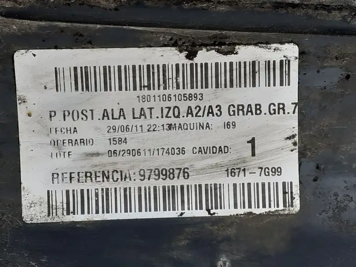 Mercedes-Benz Vito Viano W639 (2010 - 2015) 9799876 Угловая часть заднего бампера — фото 2