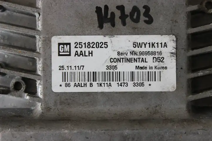 Chevrolet Spark (2005 - 2009) 5WY1K11A Блок управления двигателем (ЭБУ) — фото 3