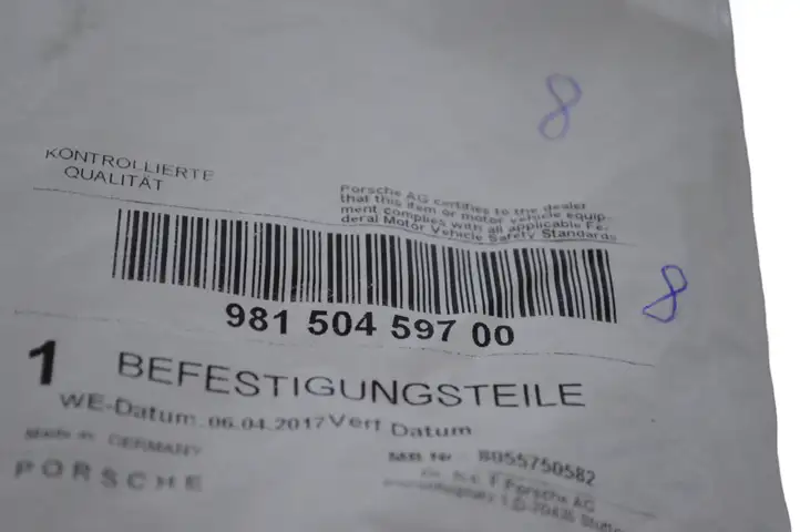 Porsche 911 991 (2011 - 2019) 98150459700 Прочие детали салона — фото 5