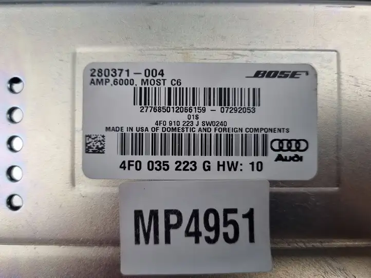 Audi A6 S6 C6 4F (2008 - 2011) 4F0035223G Усилитель звука — фото 5