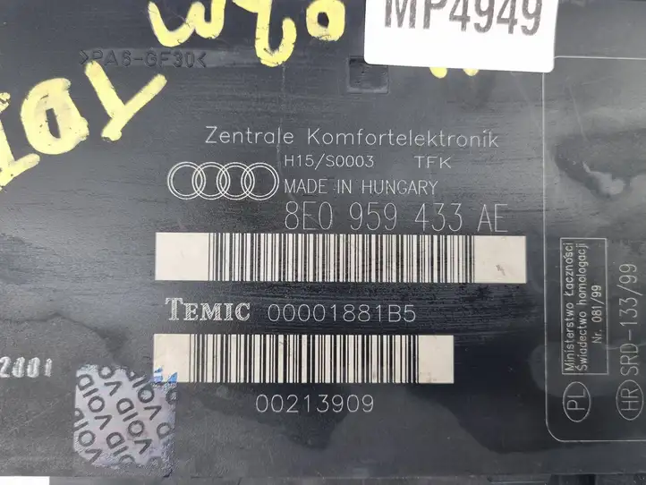 Audi A4 S4 B6 8E 8H (2000 - 2006) 8E0959433AE Модуль комфорта — фото 4