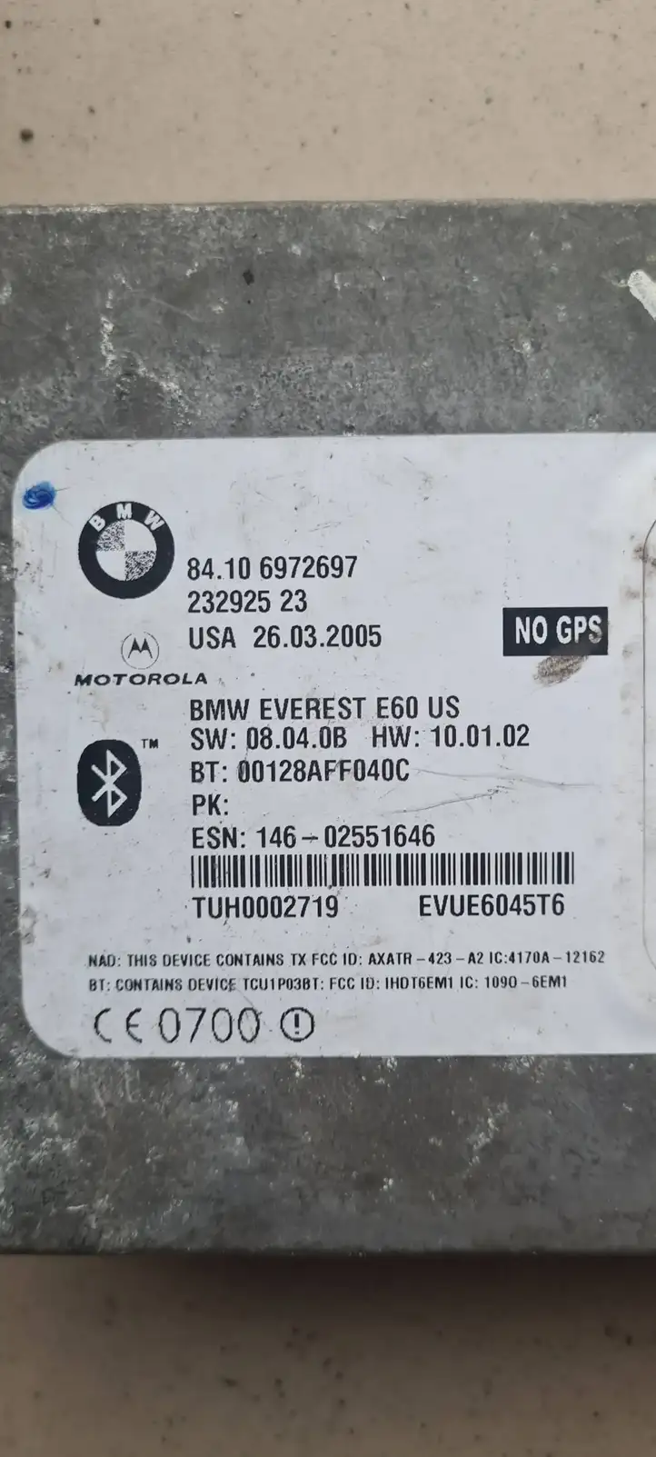 BMW 5 E60 E61 (2004 - 2010) 6972697 Bluetooth модуль — фото 6