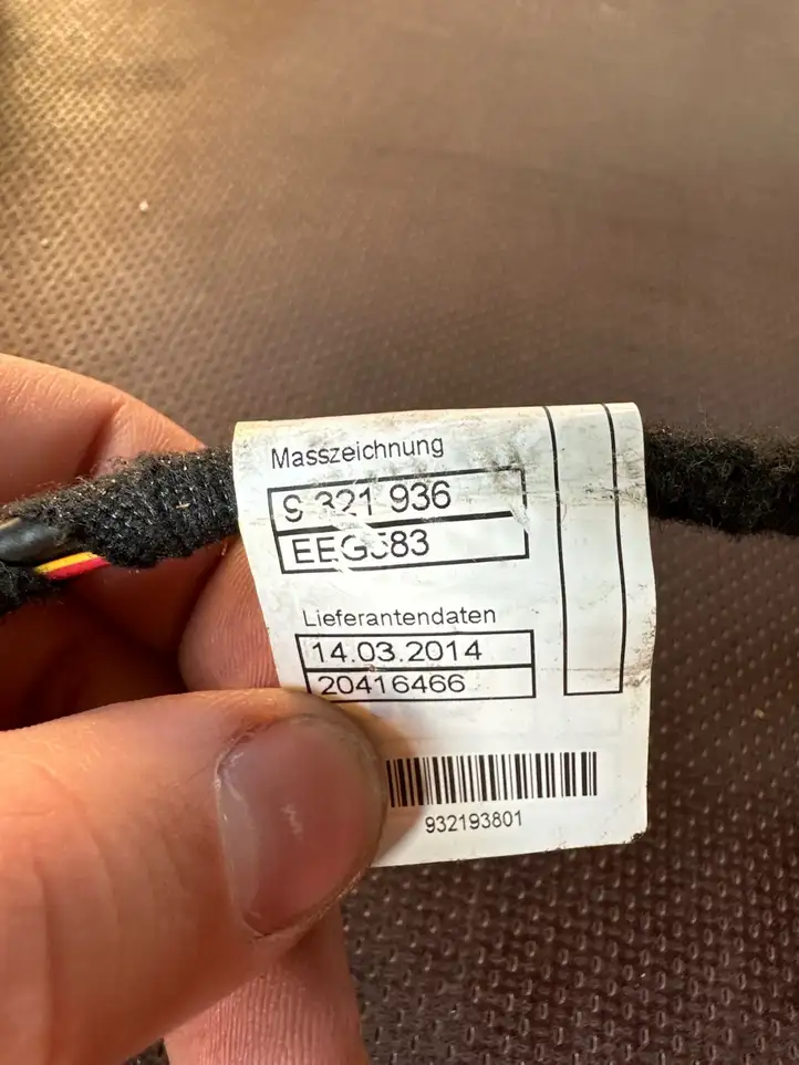BMW 3 F30 F35 F31 (2012 - 2018) 9321936 Прочая электропроводка — фото 1