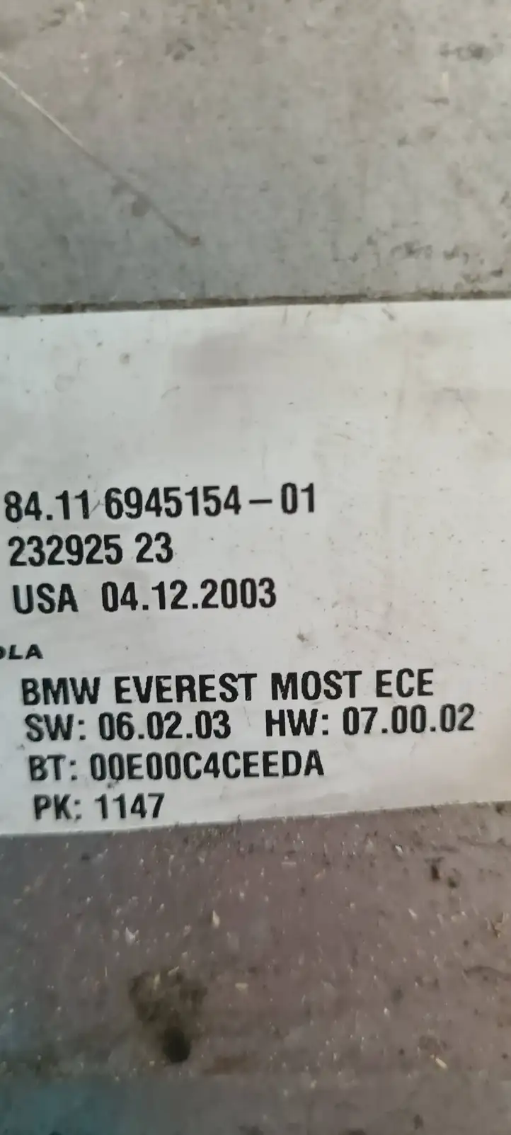 BMW 7 E65 E66 (2001 - 2008) 6945154 Прочие блоки управления — фото 4