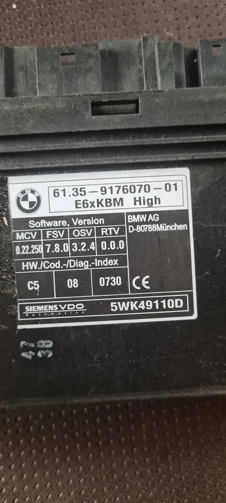 BMW 5 E60 E61 (2004 - 2010) 9176070 Модуль комфорта — фото 3