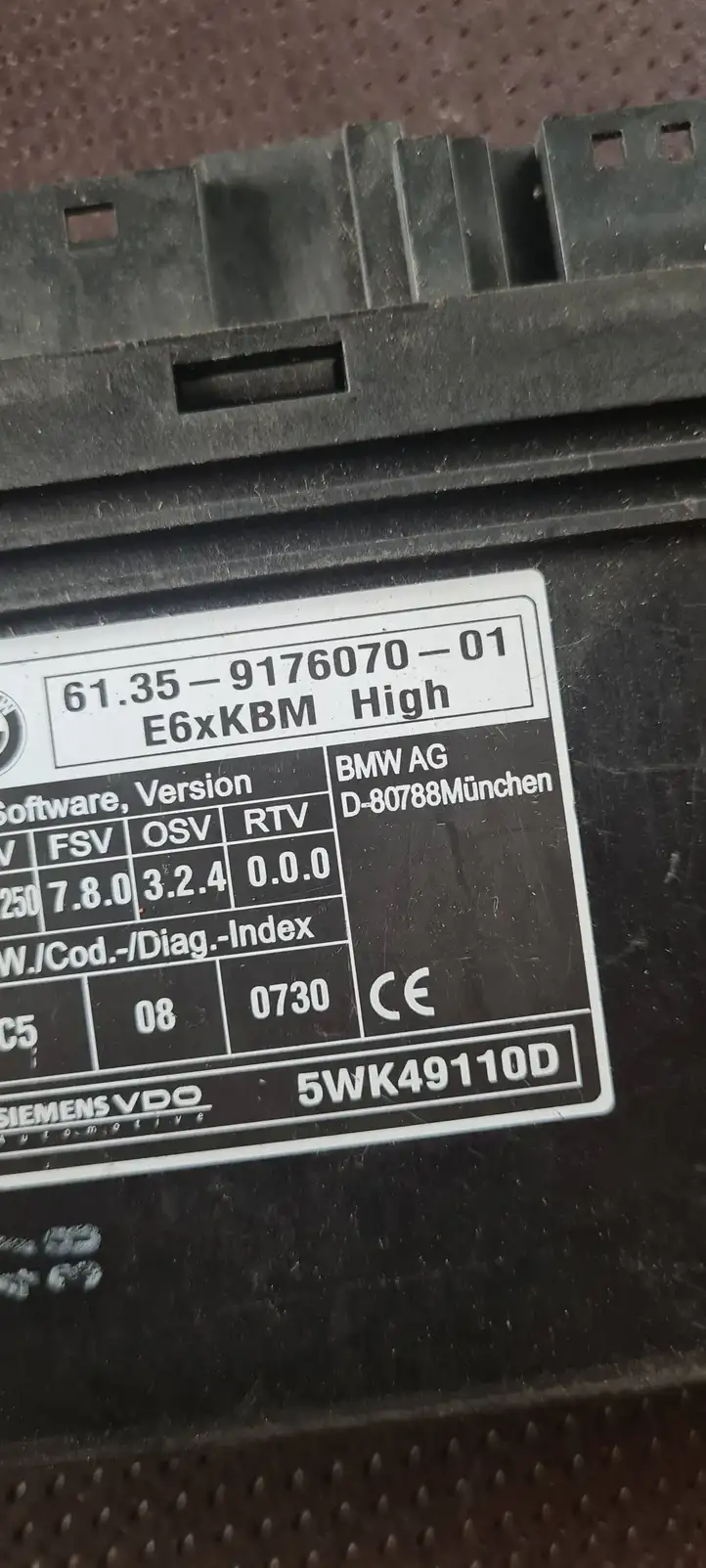BMW 5 E60 E61 (2004 - 2010) 9176070 Модуль комфорта — фото 4