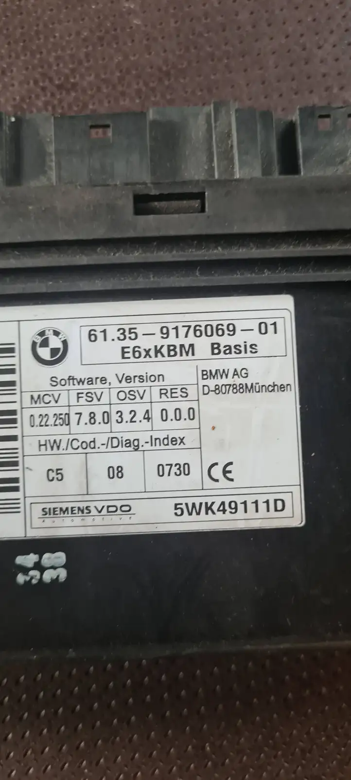 BMW 5 E60 E61 (2004 - 2010) 9176069 Модуль комфорта — фото 3