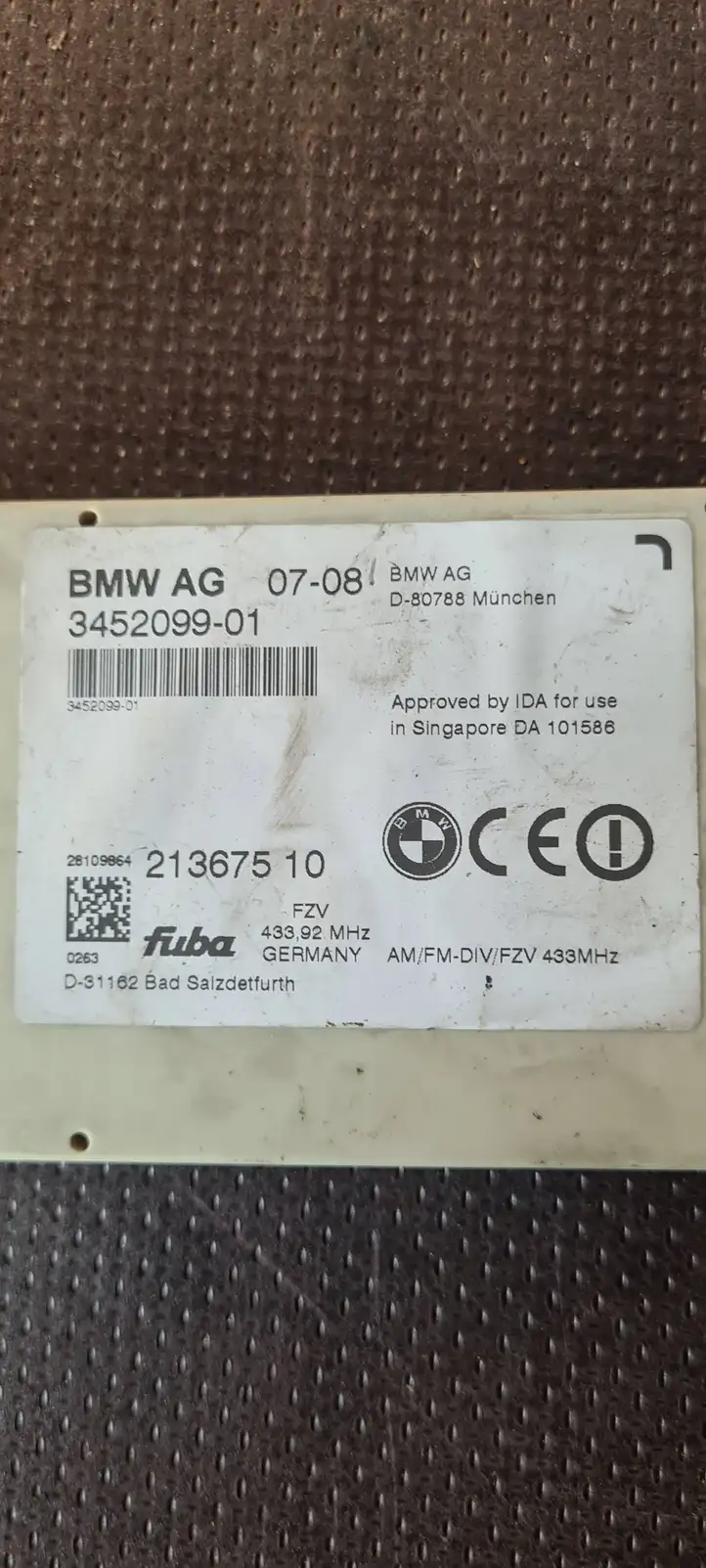 BMW X3 E83 (2003 - 2010) 3452099 Усилитель антенны — фото 3