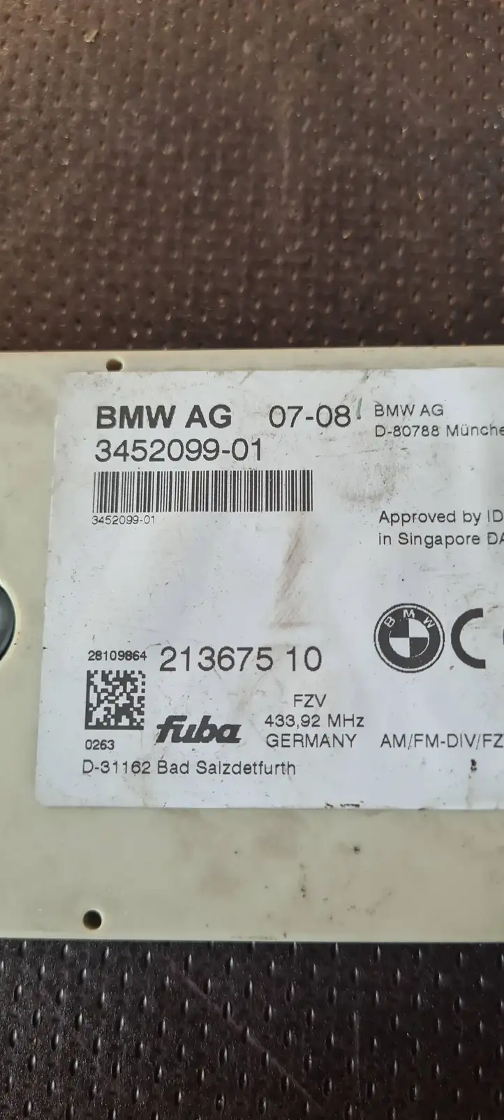 BMW X3 E83 (2003 - 2010) 3452099 Усилитель антенны — фото 4