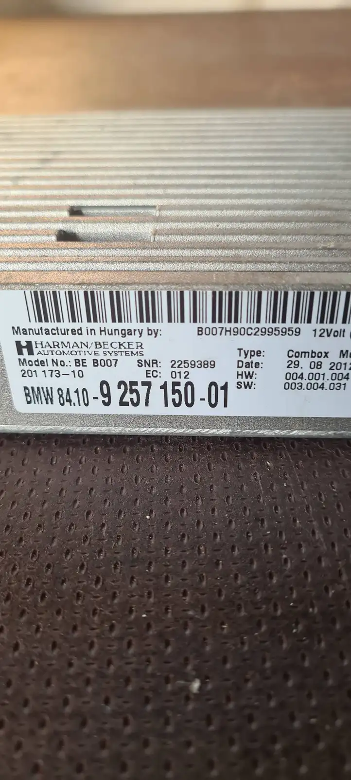 BMW 3 F30 F35 F31 (2012 - 2018) 9257150 Bluetooth модуль — фото 6