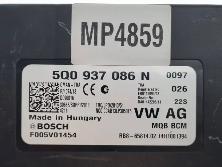 Volkswagen Golf VII (2013 - 2019) 5Q0937086N Модуль комфорта — фото 3