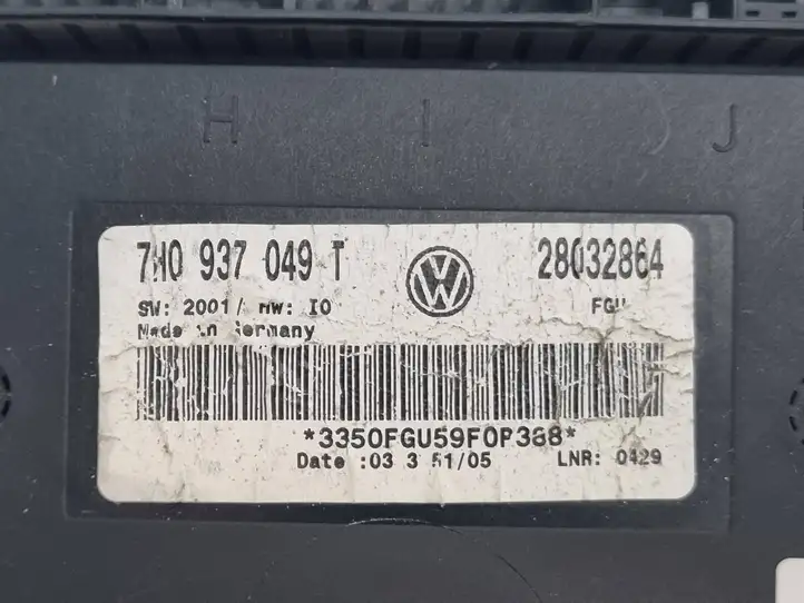 Volkswagen Transporter - Caravelle T5 (2003 - 2009) 7H0937049T Модуль комфорта — фото 4
