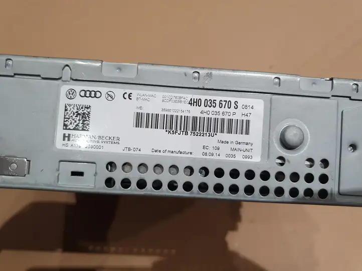 Audi Q5 SQ5 (2012 - 2017) 4H0035670S Магнитола / мультимедийная система — фото 2