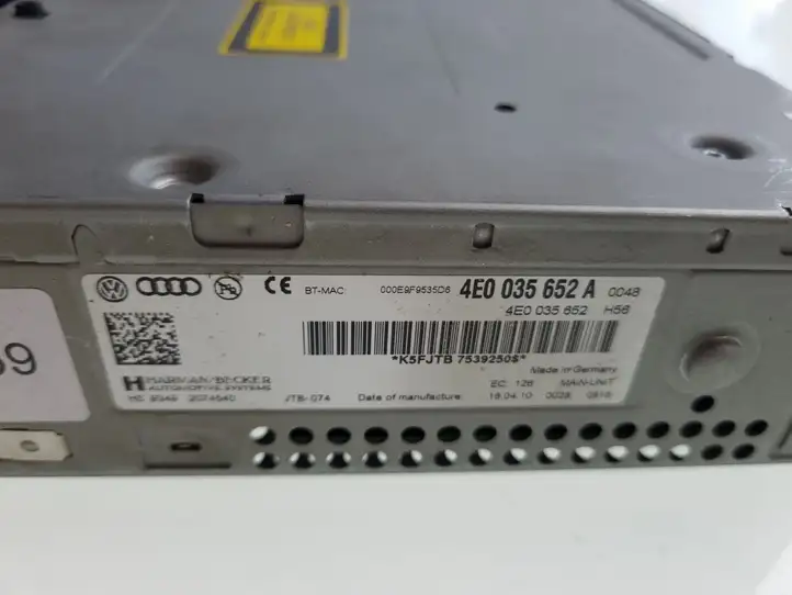 Audi A6 S6 C6 4F (2004 - 2008) 4E0035652A Магнитола / мультимедийная система — фото 3