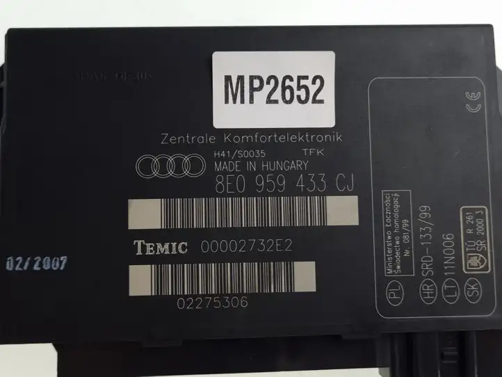 Audi A4 S4 B7 8E 8H (2004 - 2009) 8E0959433CJ Модуль комфорта — фото 3