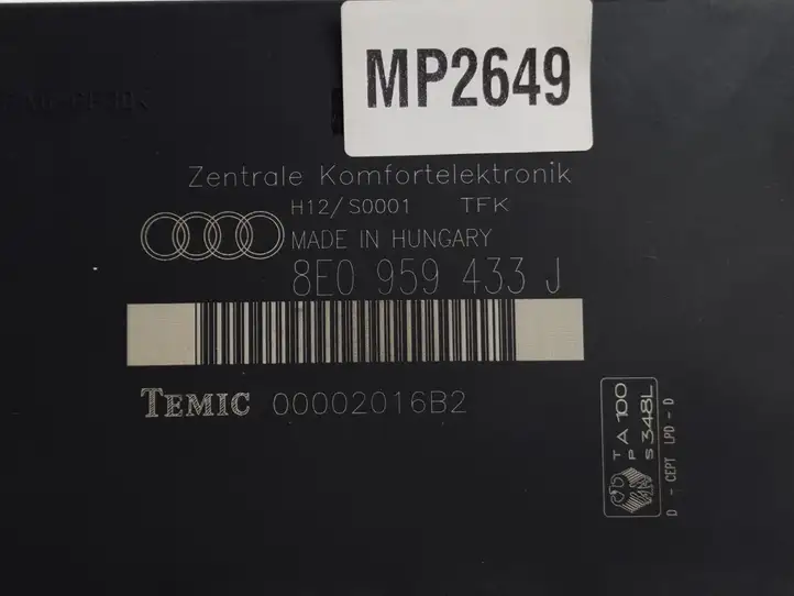 Audi A4 S4 B7 8E 8H (2004 - 2009) 8E0959433J Модуль комфорта — фото 3